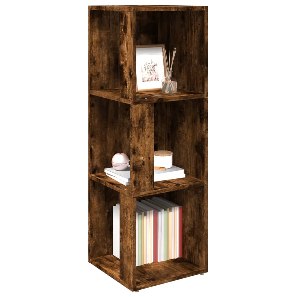 vidaXL Corner Cabinet Smoked Oak 33x33x100 cm Engineered Wood