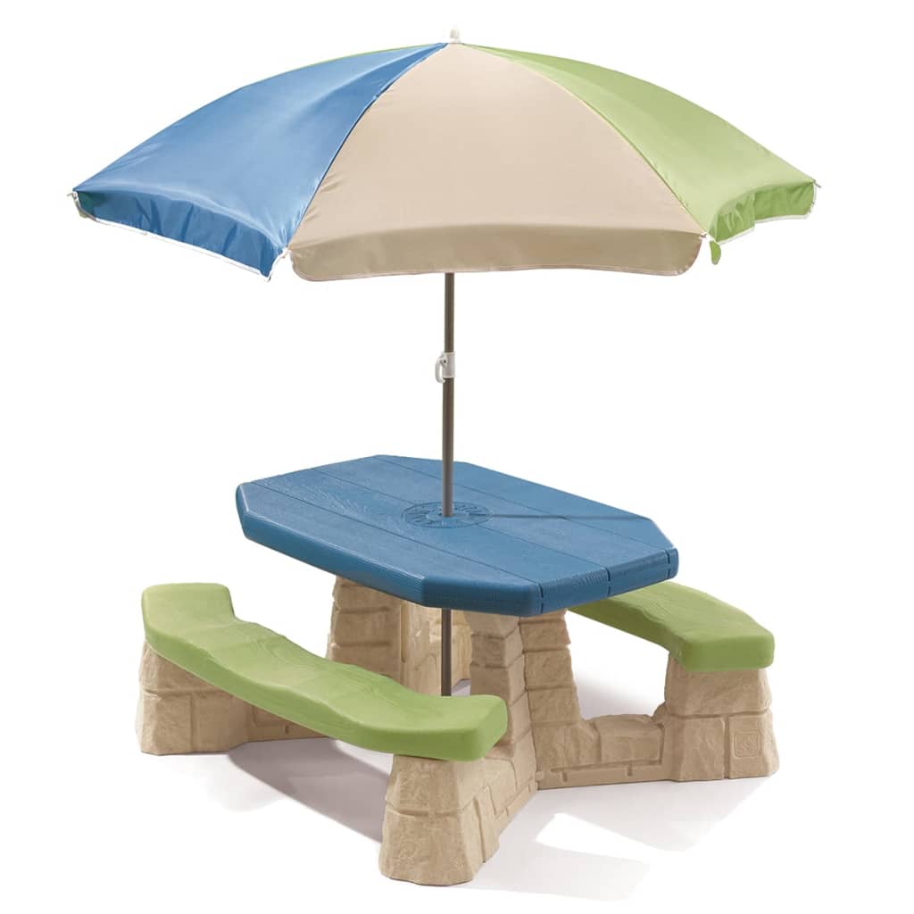 Step2 Picnic Table with Umbrella Aqua