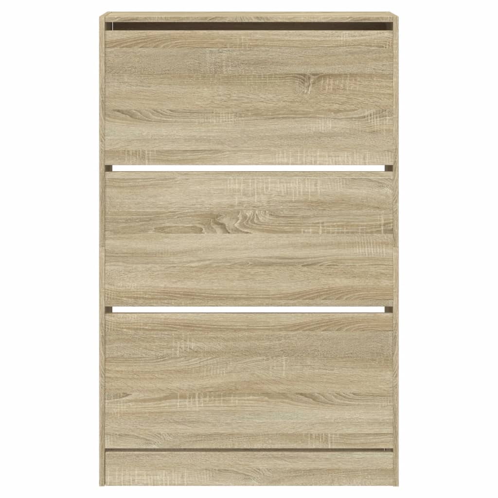 vidaXL Shoe Cabinet Sonoma Oak 80x21x125.5 cm Engineered Wood