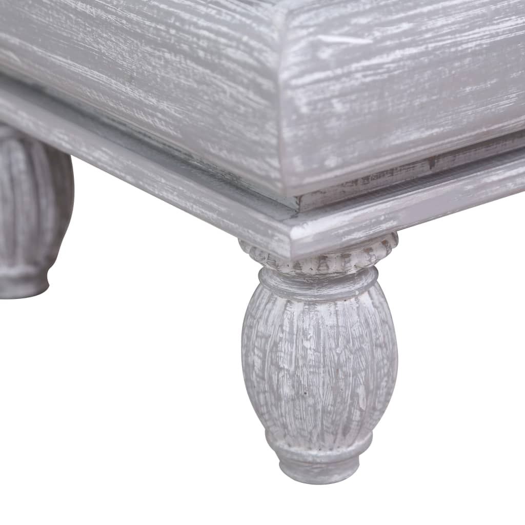 vidaXL Coffee Table Grey 90x50x40 cm Solid Mahogany Wood
