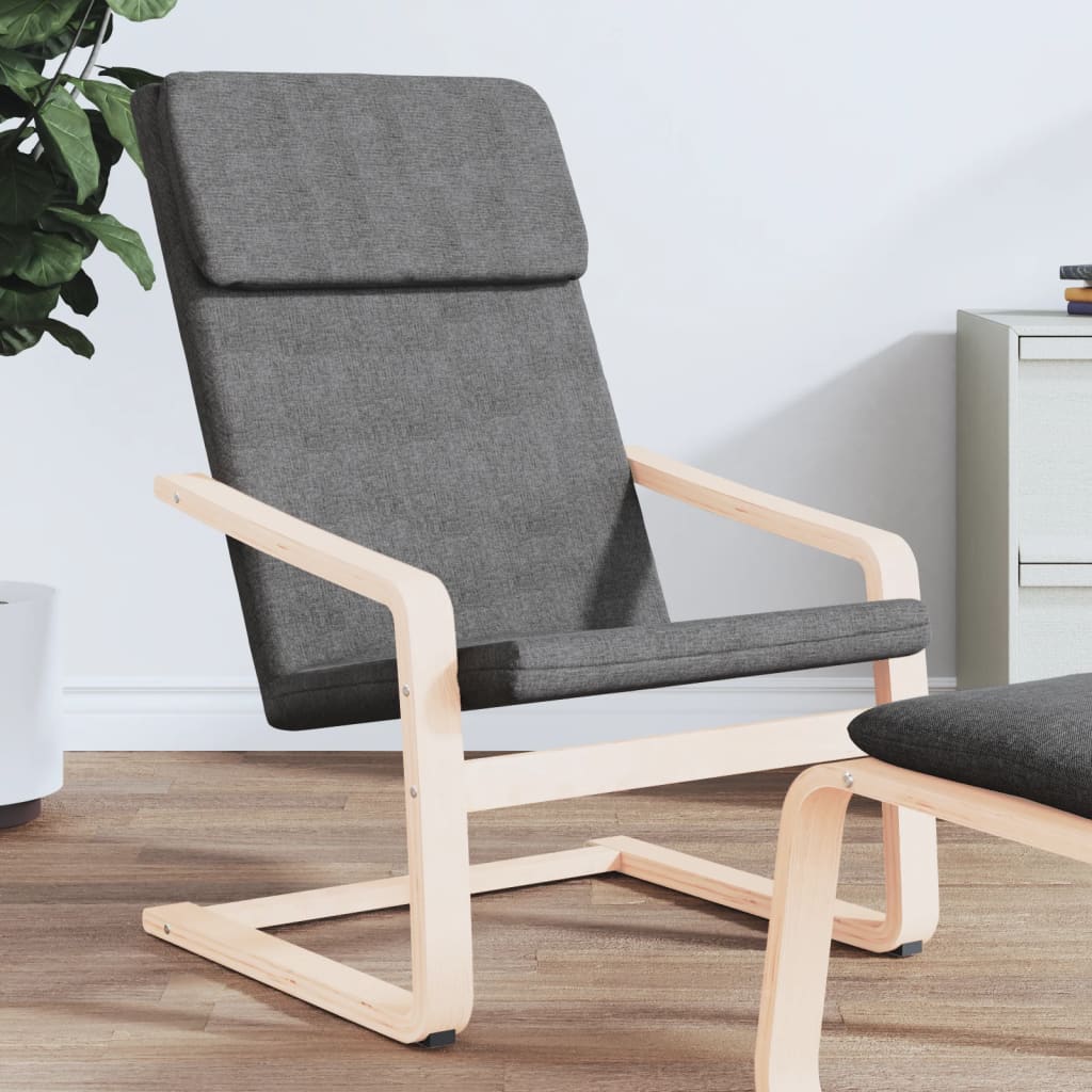 vidaXL Relaxing Chair Dark Grey Fabric