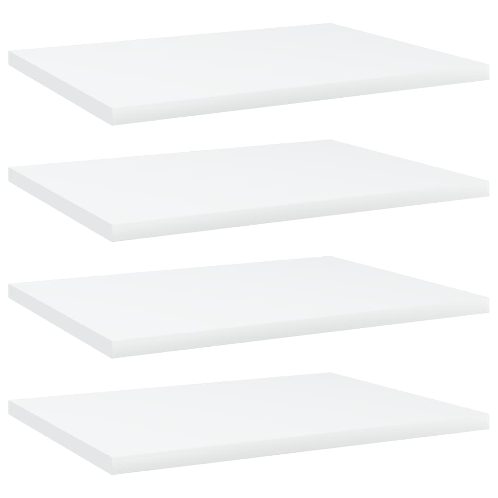 vidaXL Bookshelf Boards 4 pcs White 40x30x1.5 cm Engineered Wood
