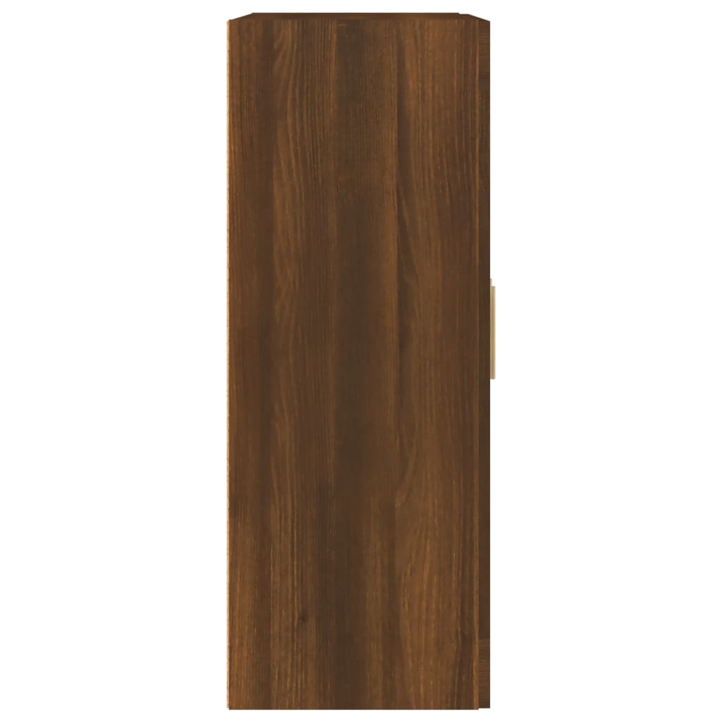 vidaXL Wall Cabinet Brown Oak 69.5x32.5x90 cm Engineered Wood