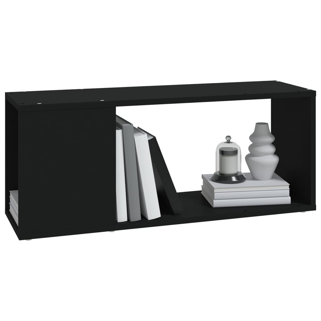 vidaXL TV Cabinet Black 80x24x32 cm Engineered Wood