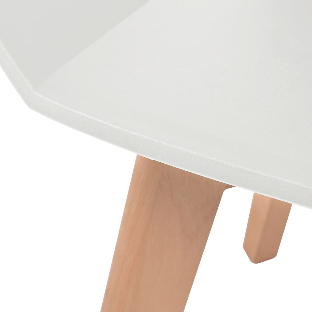 vidaXL Dining Chairs 4 pcs White Plastic
