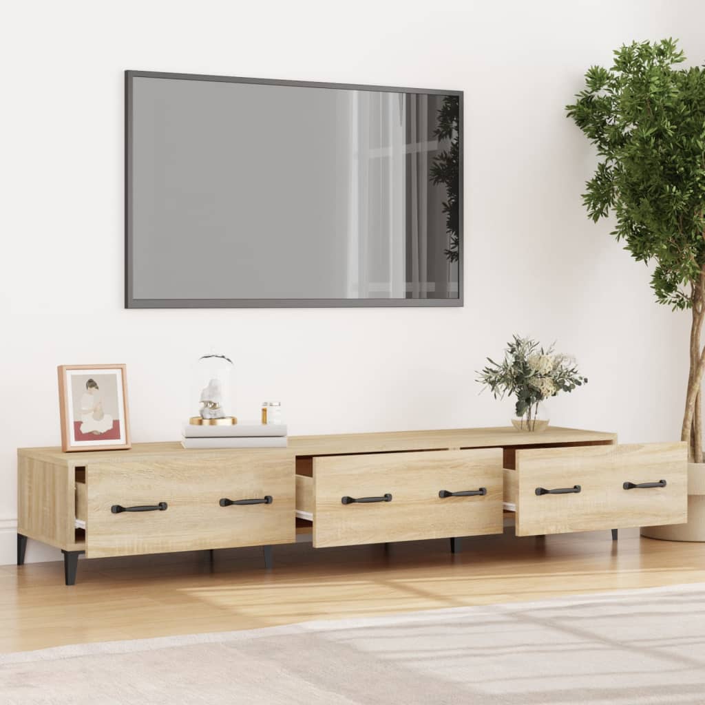 vidaXL TV Cabinet Sonoma Oak 150x34,5x30 cm Engineered Wood