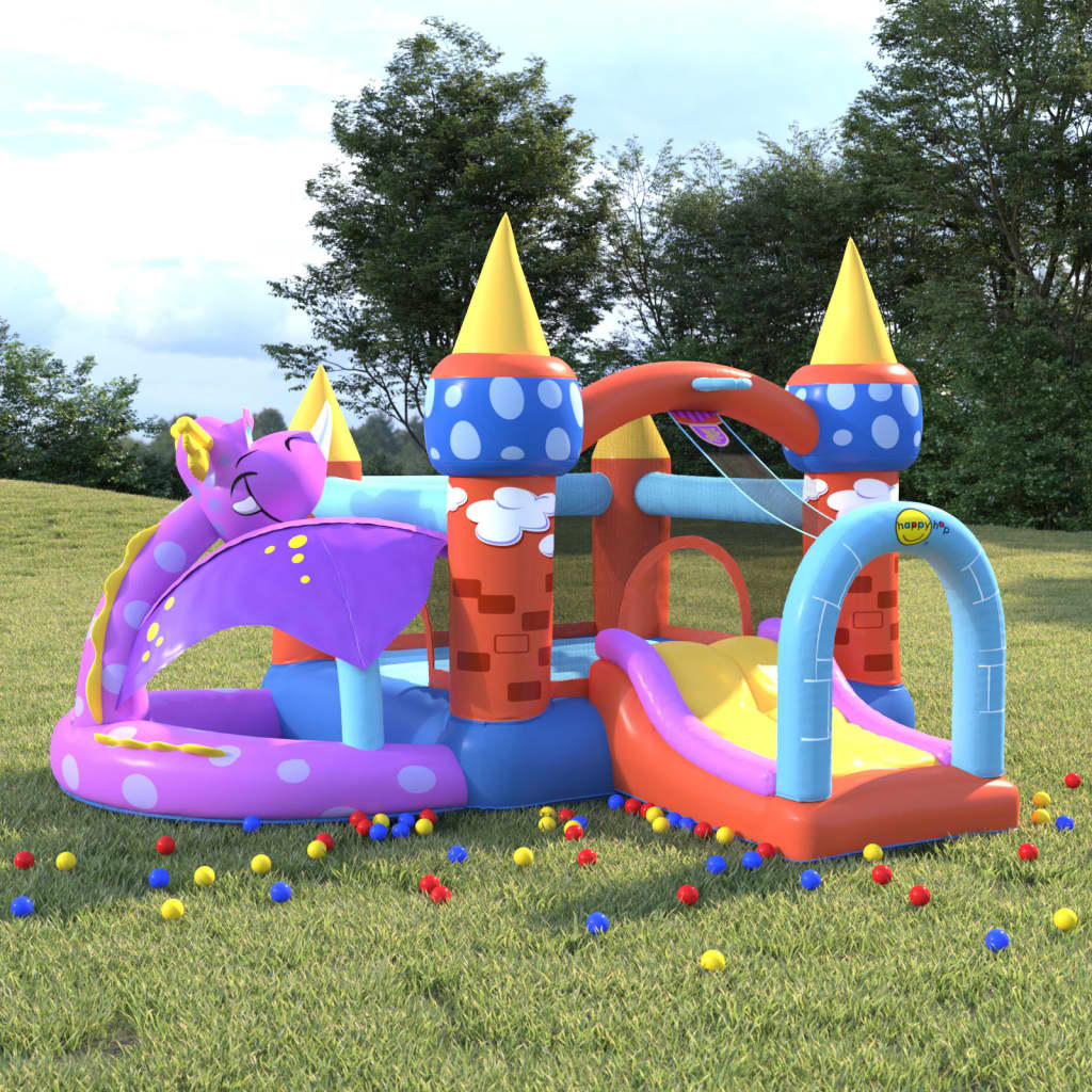 vidaXL Happy Hop Inflatable Bouncer with Slide 350x346x240 cm PVC