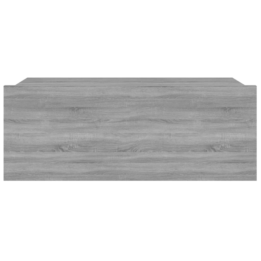 vidaXL Floating Nightstand Grey Sonoma 40x30x15 cm Engineered Wood