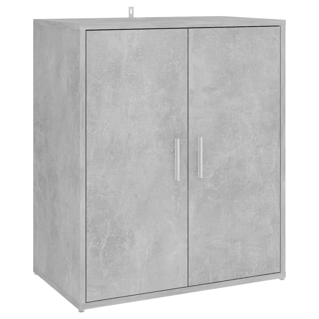 vidaXL Shoe Cabinet Concrete Grey 60x35x70 cm Engineered Wood