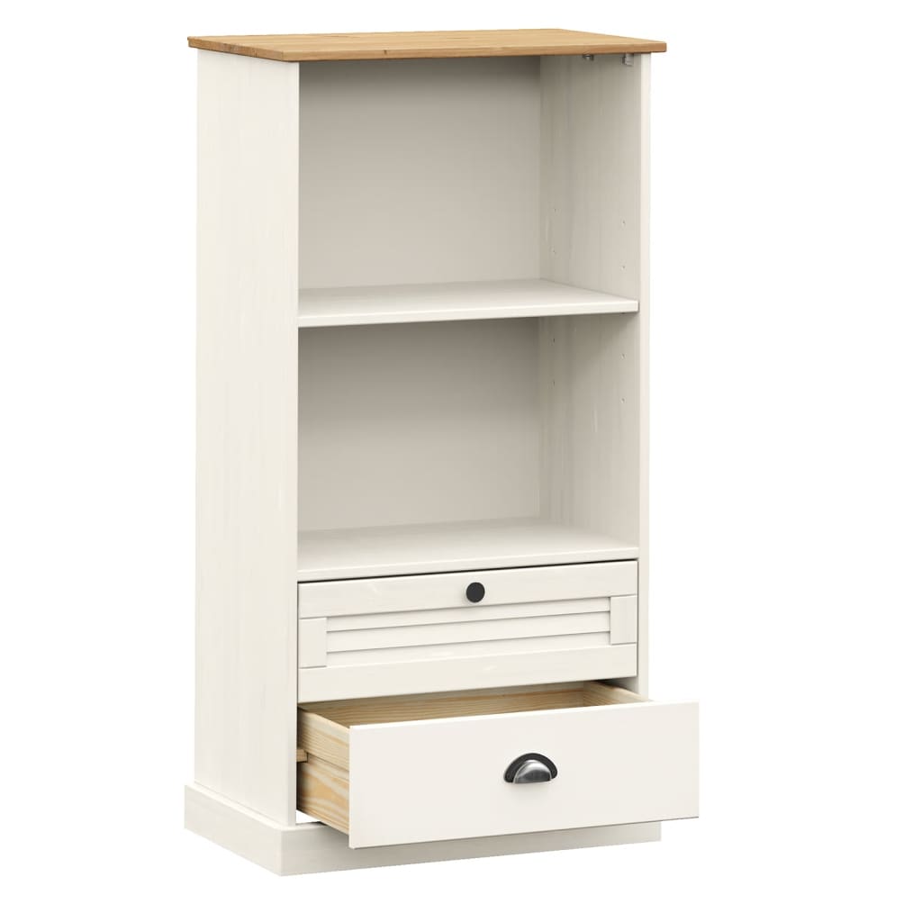 vidaXL Bookcase VIGO White 60x35x114.5 cm Solid Wood Pine