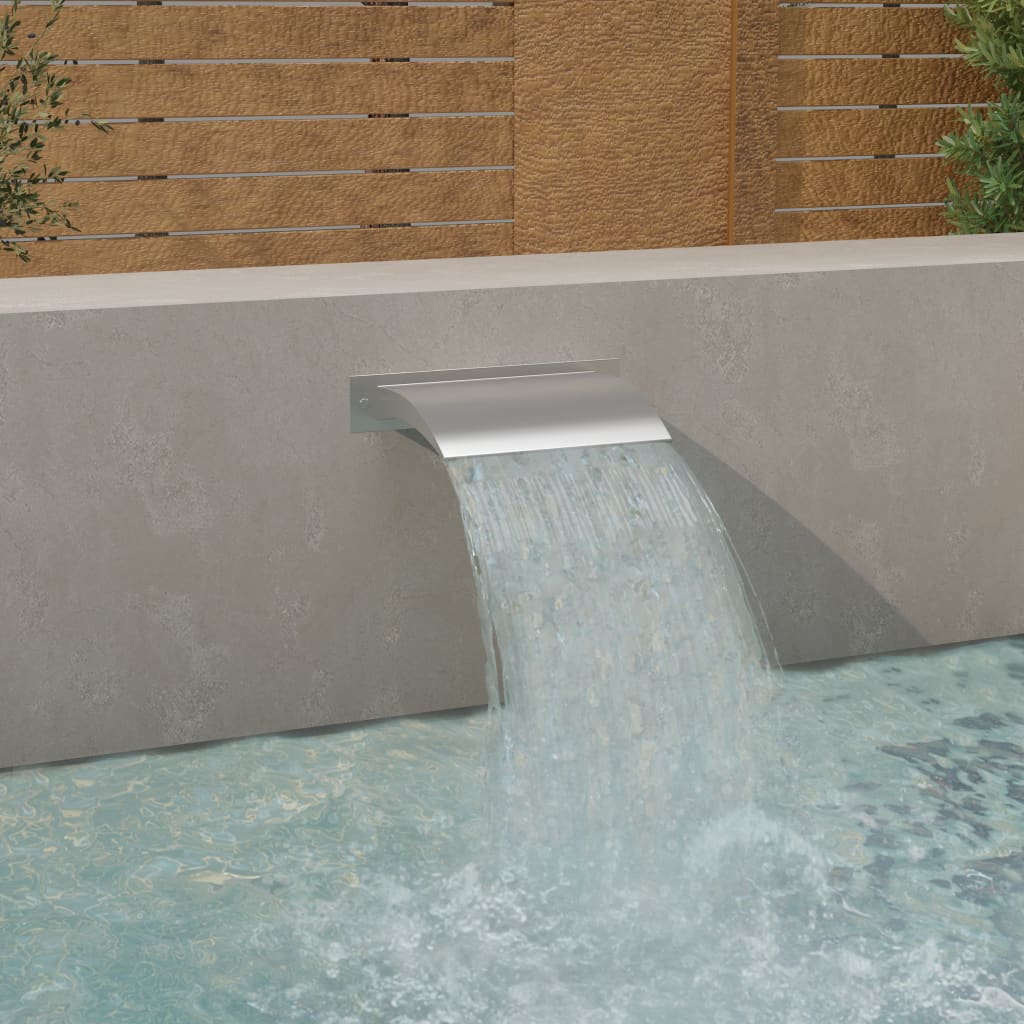 vidaXL Pool Fountain Silver 45x26x13 cm Stainless Steel