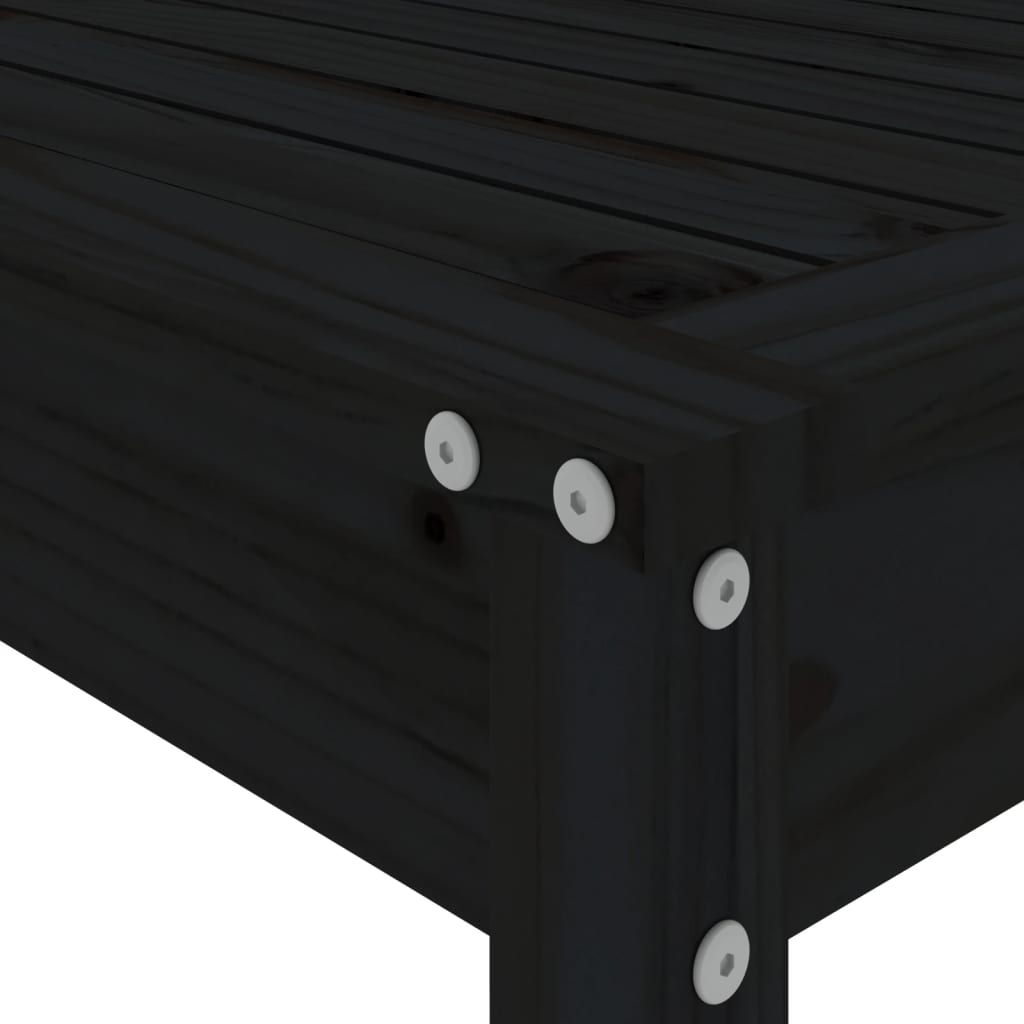 vidaXL 5 Piece Garden Bar Set Black Solid Wood Pine