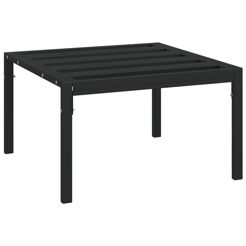 vidaXL Garden Coffee Table Black 60x60x35 cm Steel