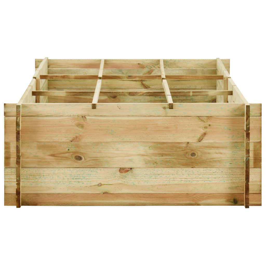 vidaXL Garden Raised Vegetable Bed Impregnated Pinewood 197x100x40 cm