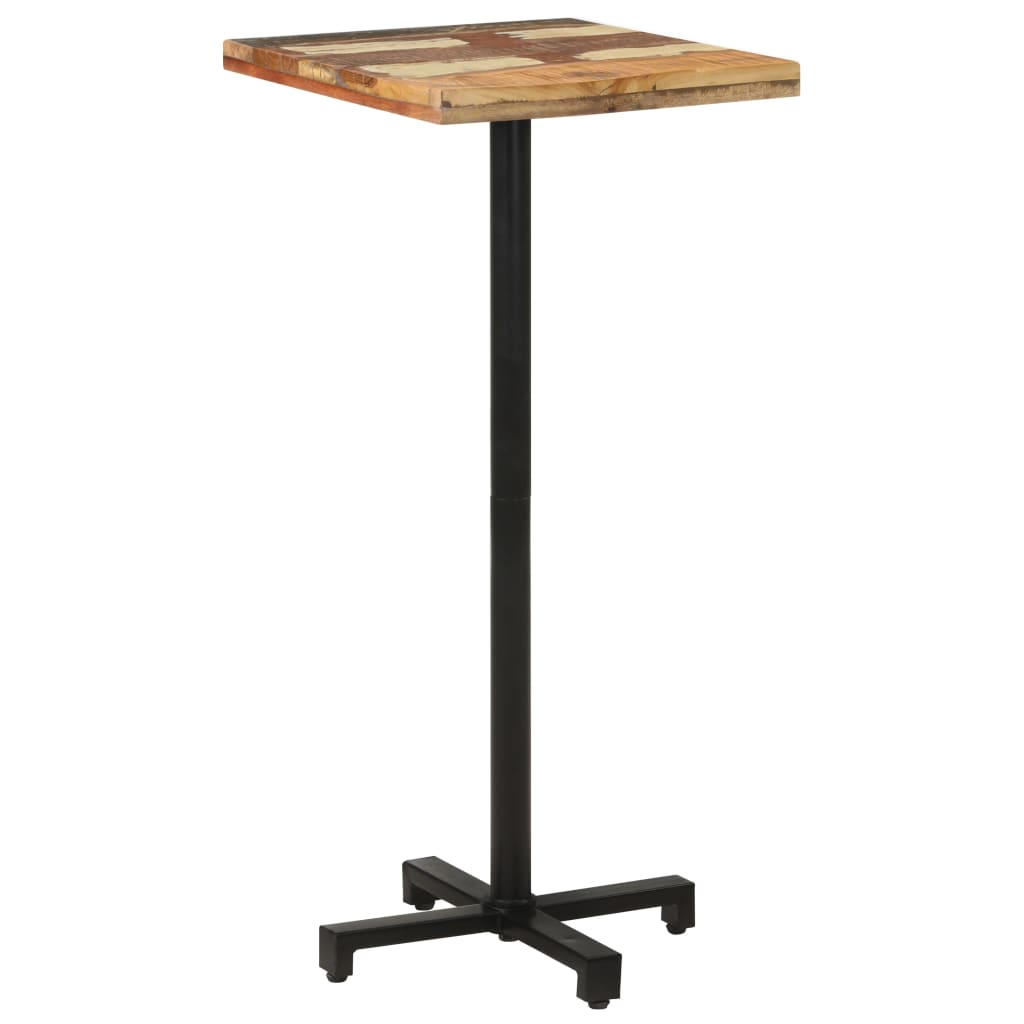 vidaXL Bistro Table Square 50x50x110 cm Solid Reclaimed Wood