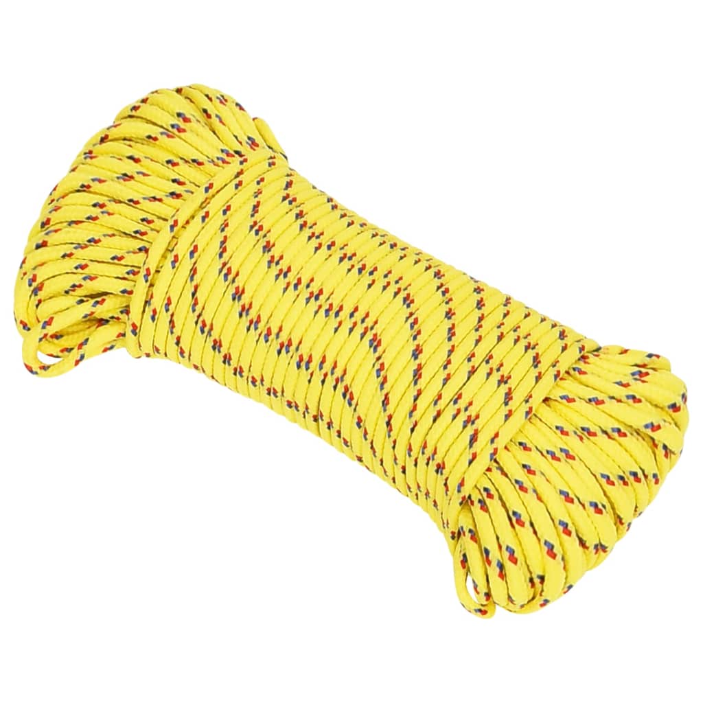 vidaXL Boat Rope Yellow 3 mm 500 m Polypropylene