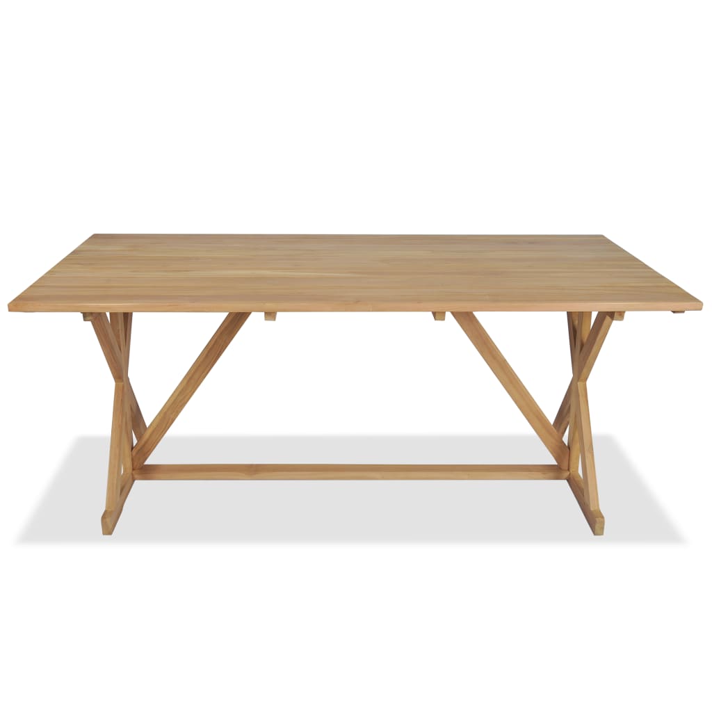 vidaXL Dining Table Solid Teak 180x90x75 cm