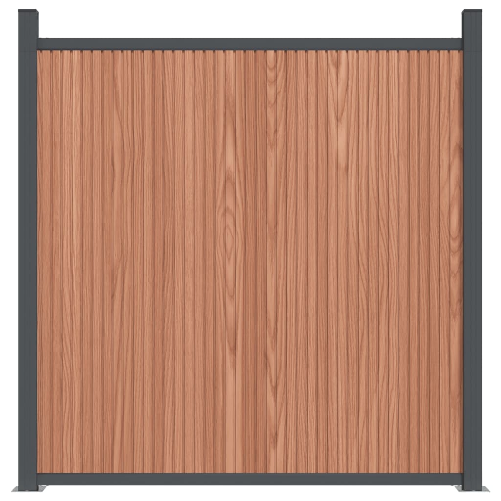vidaXL Fence Panel Brown 353x186 cm WPC