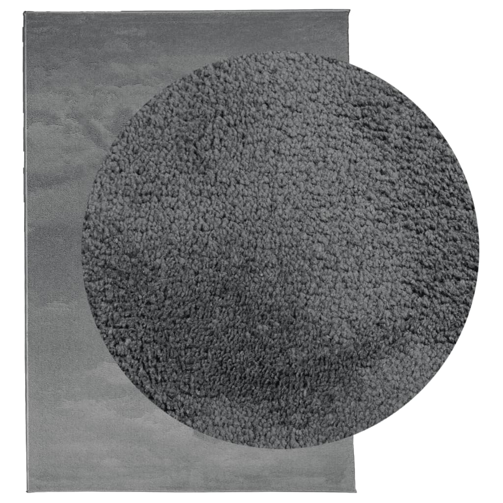 vidaXL Rug OVIEDO Short Pile Anthracite 160x230 cm