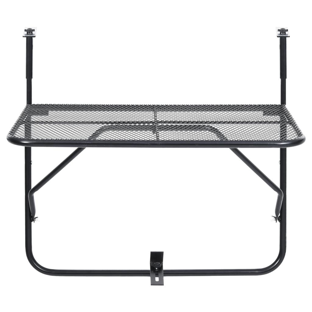 vidaXL Balcony Table Black 60x40 cm Steel