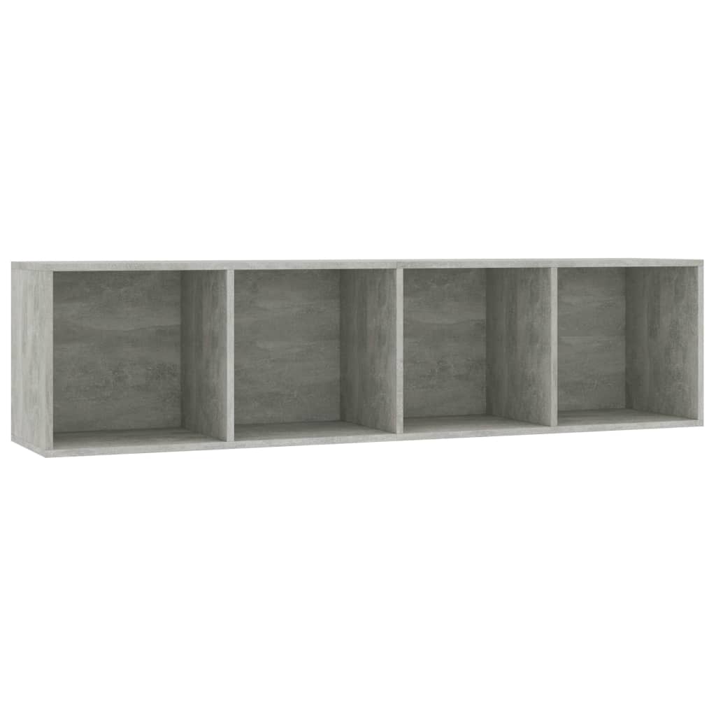 vidaXL Book Cabinet/TV Cabinet Concrete Grey 143x30x36 cm