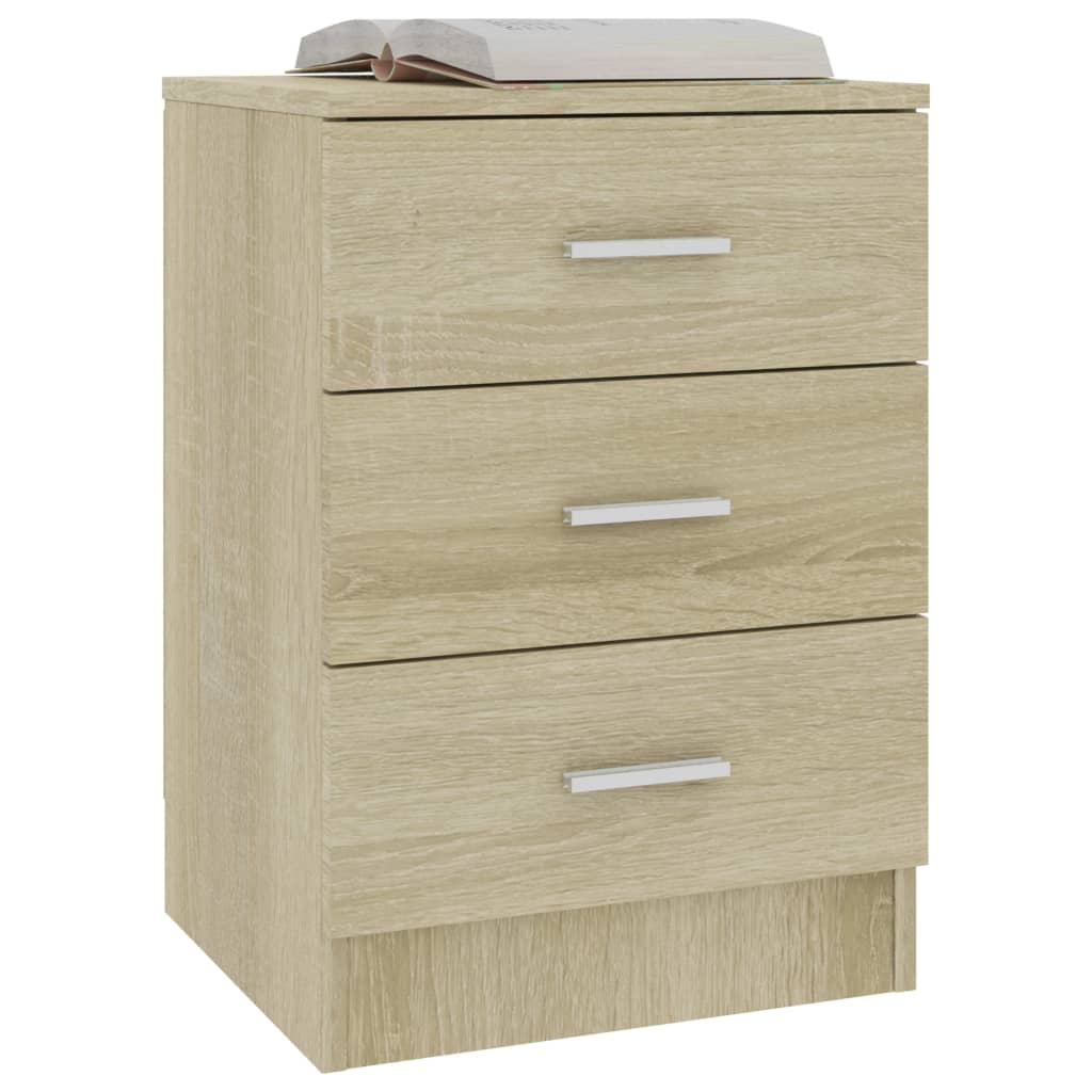 vidaXL Bedside Cabinet Sonoma Oak 38x35x56 cm Engineered Wood