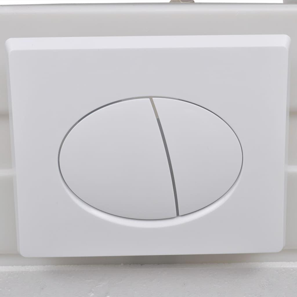 vidaXL Wall-Hung Toilet with Concealed Cistern Ceramic White