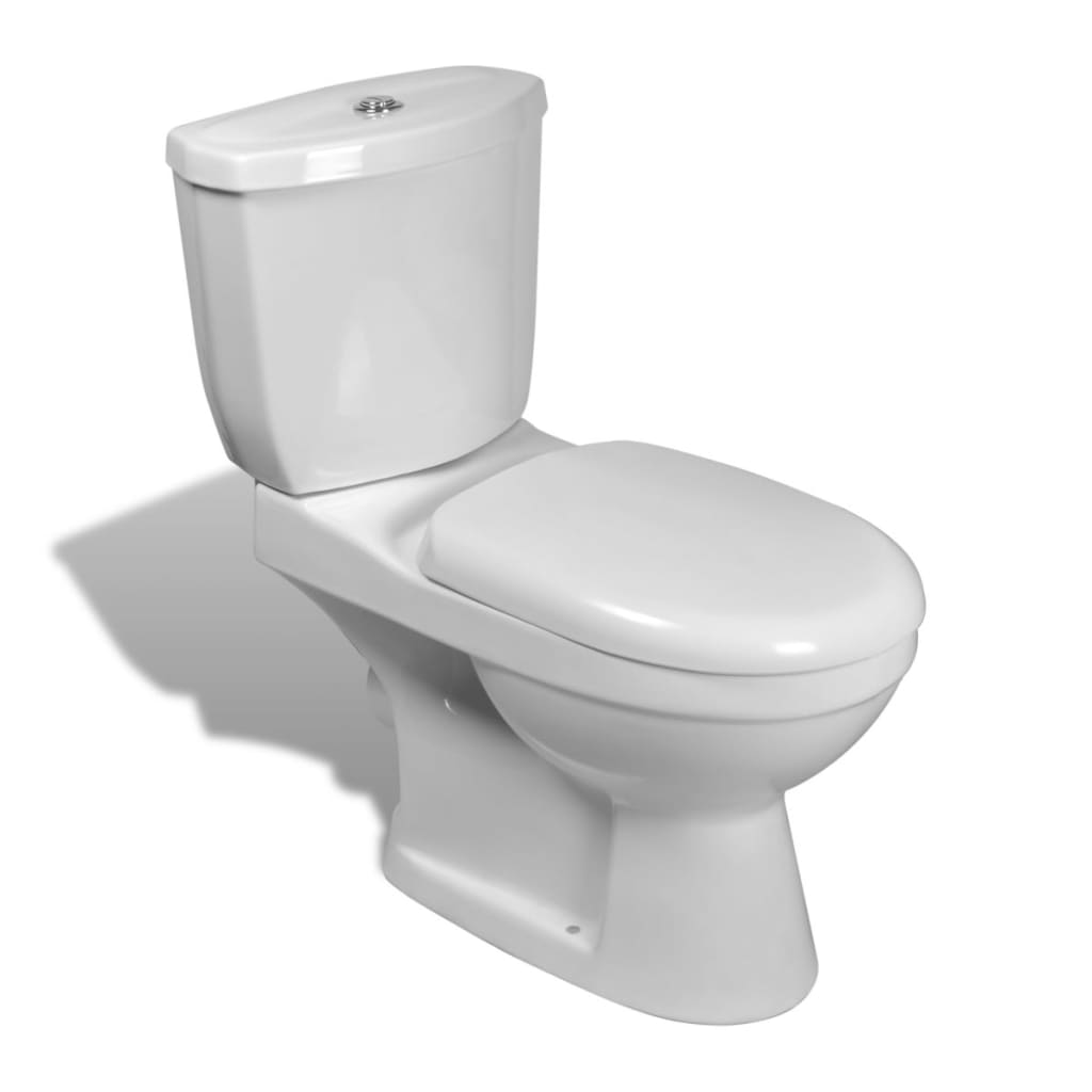 vidaXL Toilet With Cistern White