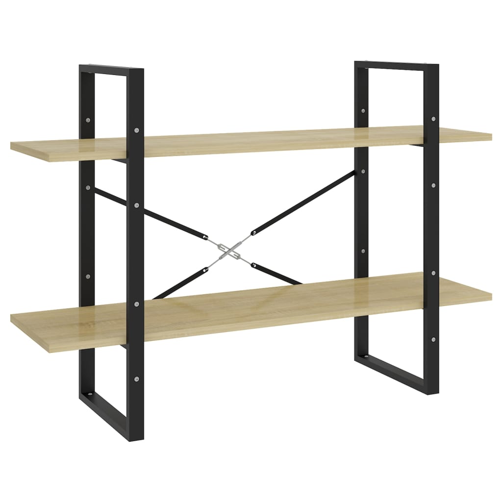 vidaXL 5-Tier Book Cabinet Sonoma Oak 100x30x175 cm Engineered Wood