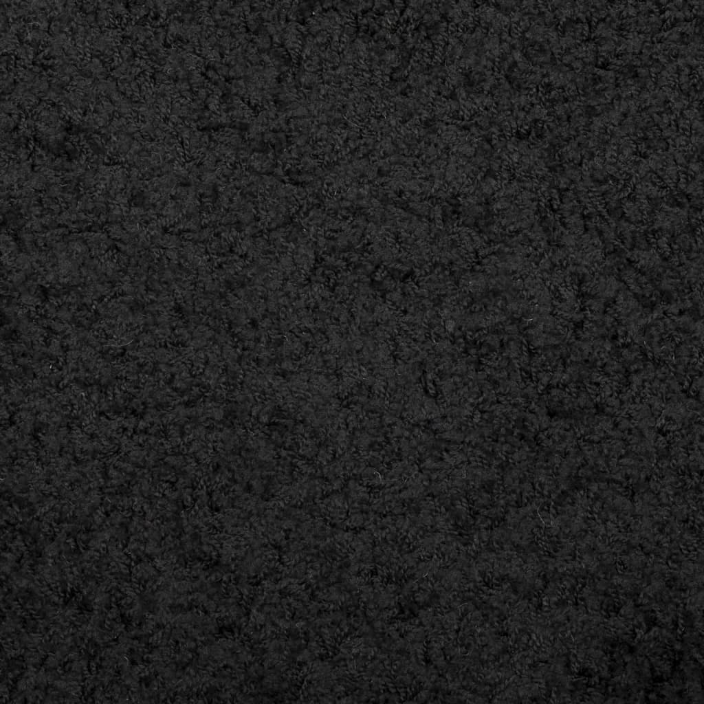 vidaXL Shaggy Rug PAMPLONA High Pile Modern Black Ø 80 cm