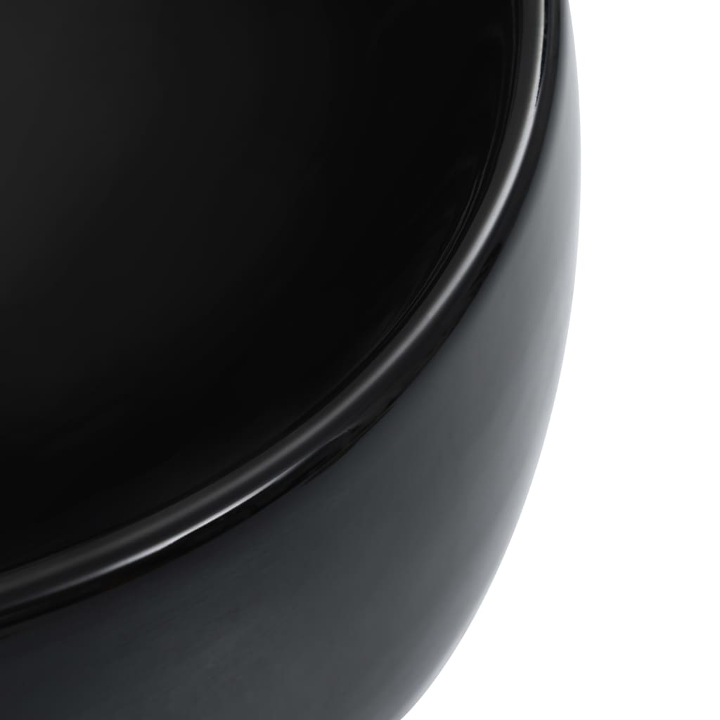 vidaXL Wash Basin 44.5x39.5x14.5 cm Ceramic Black