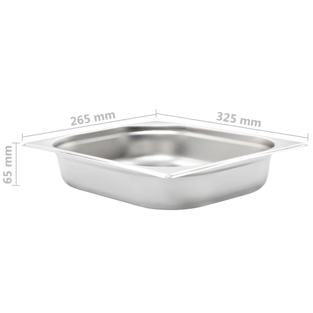 vidaXL Gastronorm Containers 4 pcs GN 1/2 65 mm Stainless Steel