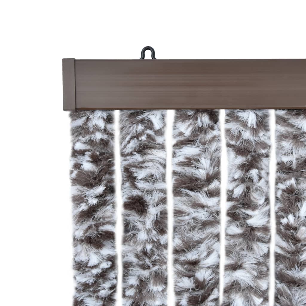 vidaXL Insect Curtain Brown and Beige 90x220 cm Chenille