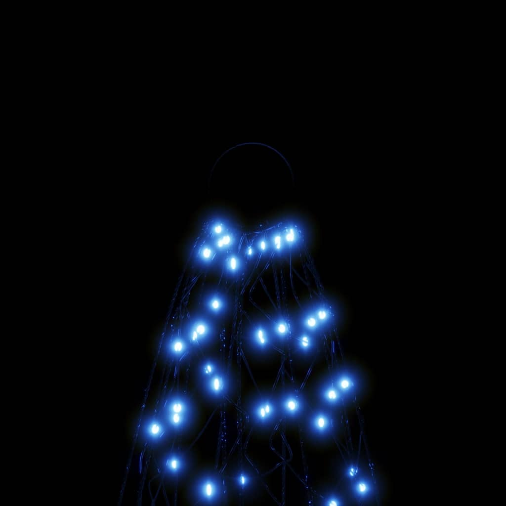 vidaXL Christmas Tree on Flagpole Blue 3000 LEDs 800 cm