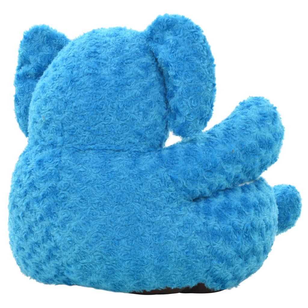 vidaXL Elephant Cuddly Toy Plush Blue