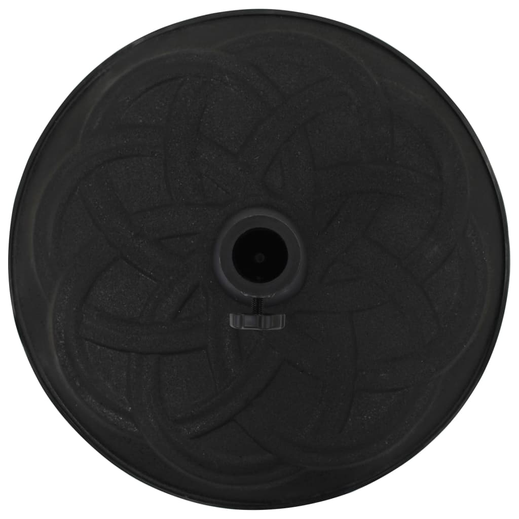 vidaXL Parasol Base Black Concrete Round 15 kg
