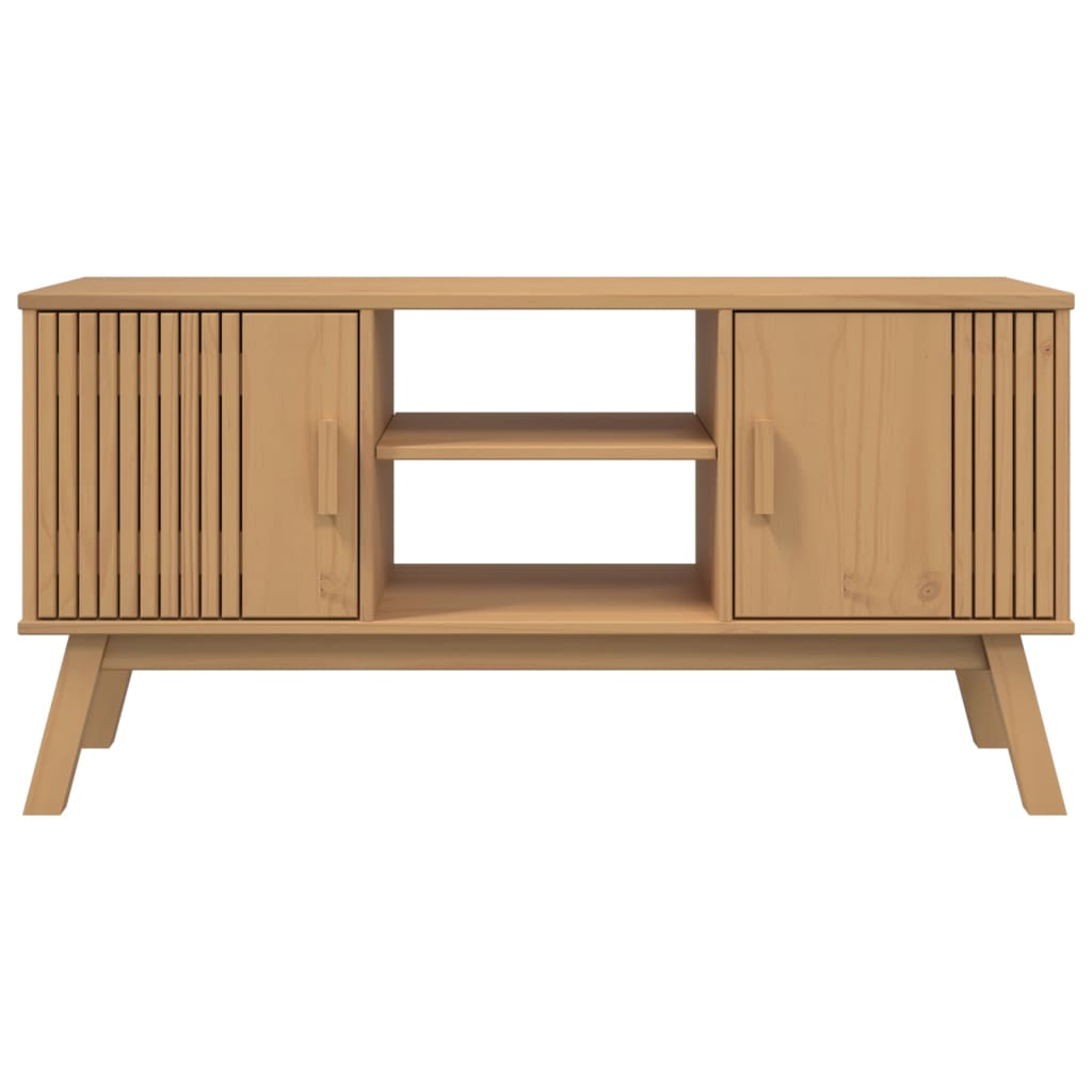 vidaXL TV Cabinet OLDEN Brown 114x43x57 cm Solid Wood Pine