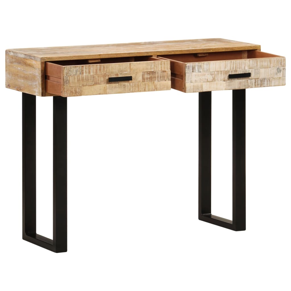 vidaXL Console Table 100x30x75 cm Solid Mango Wood