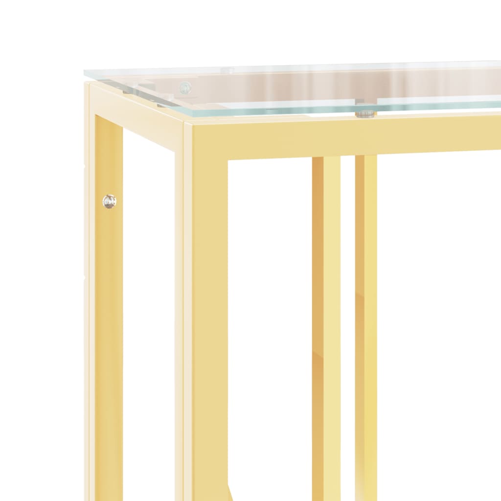 vidaXL Console Table 110x30x70 cm Stainless Steel and Glass