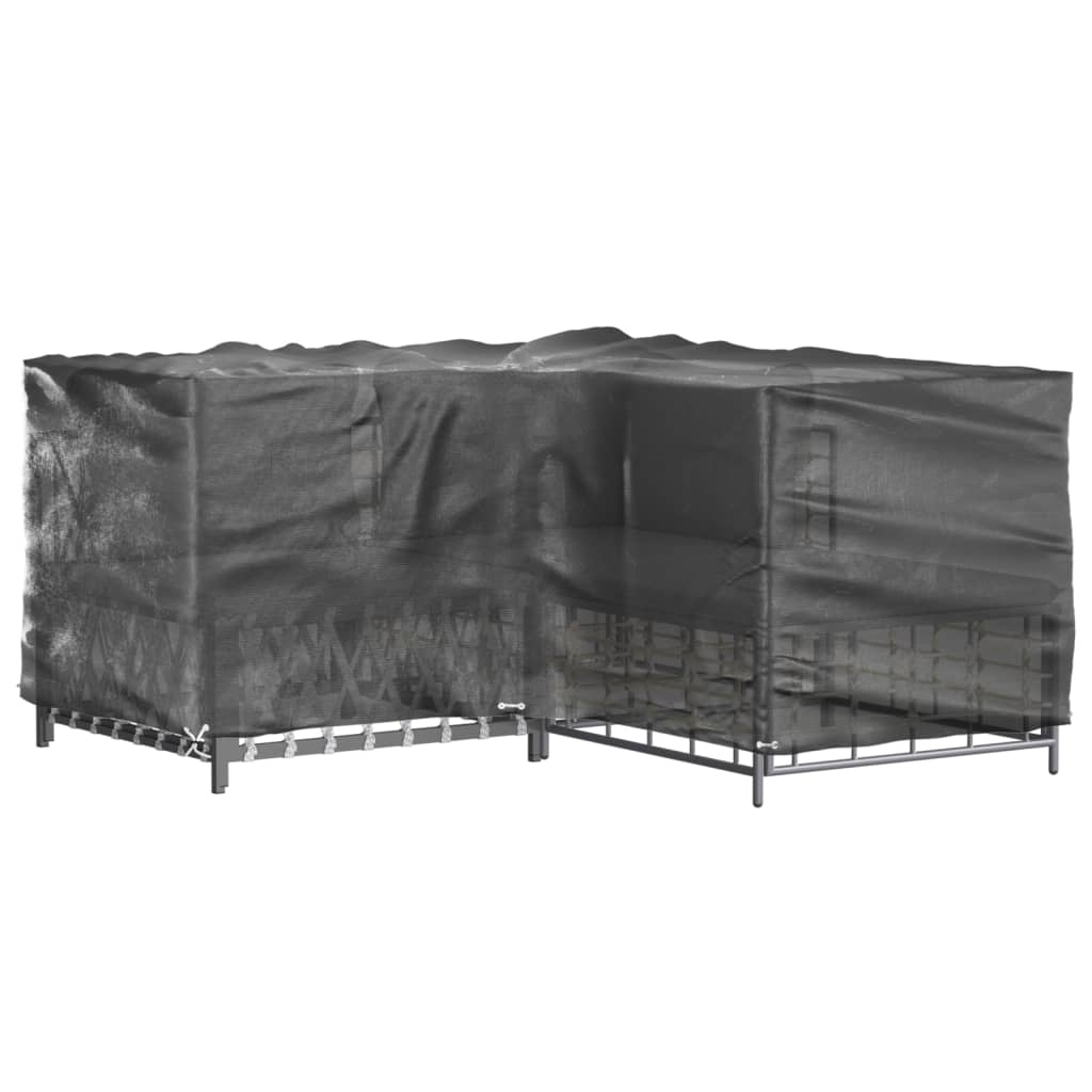 vidaXL L-Shaped Garden Furniture Covers 2 pcs 16 Eyelets 215x215x90 cm