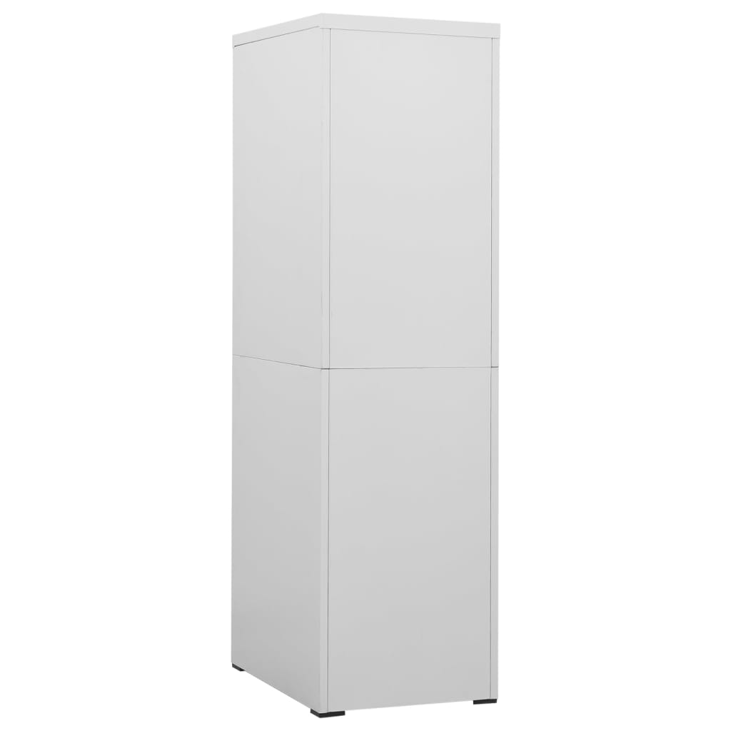 vidaXL Filing Cabinet Light Grey 46x62x164 cm Steel