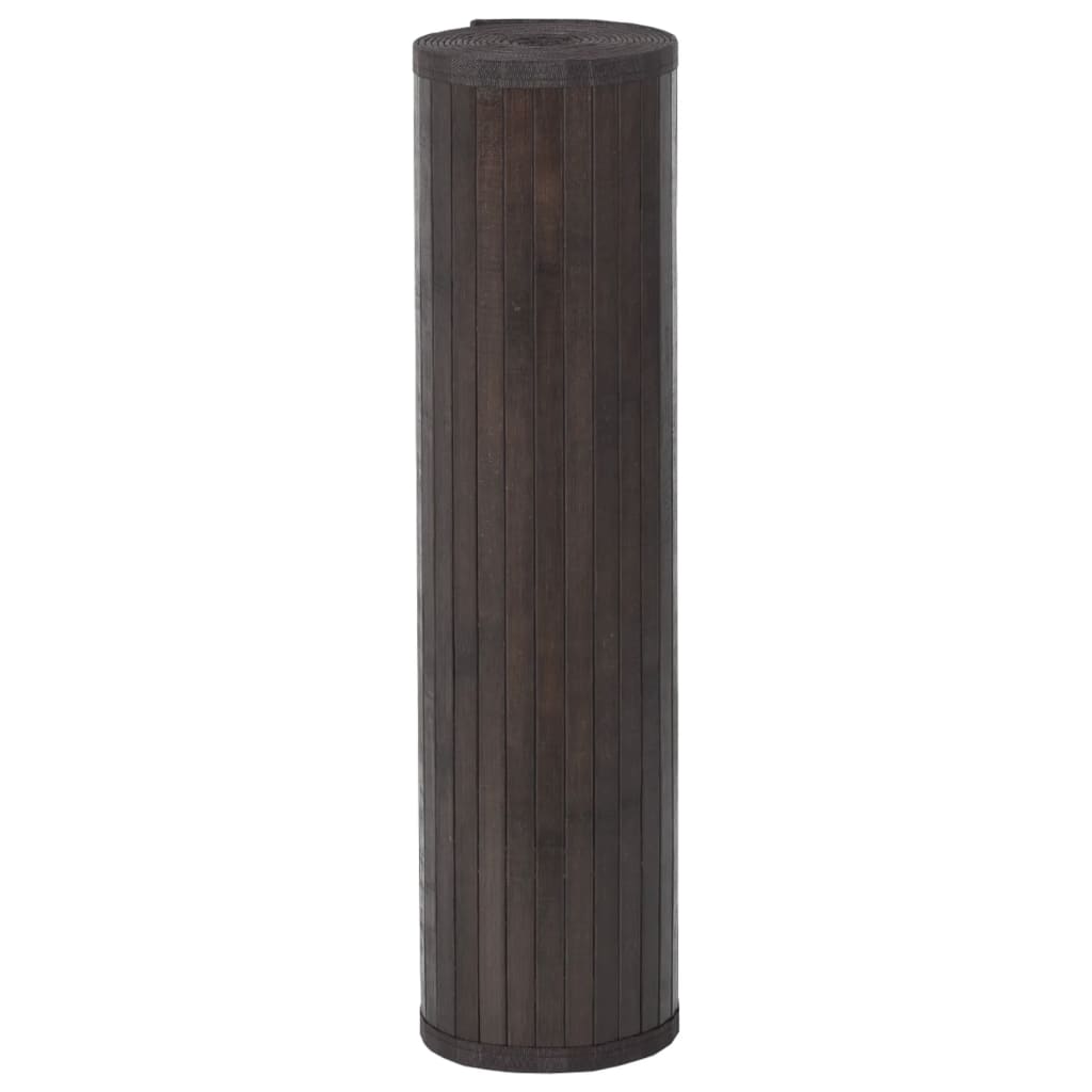 vidaXL Rug Rectangular Dark Brown80x300 cm Bamboo