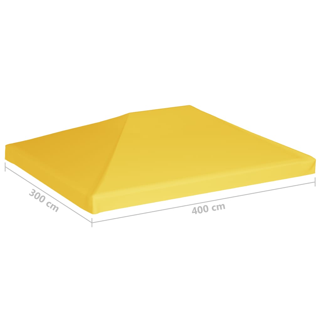 vidaXL Gazebo Top Cover 270 g/m² 4x3 m Yellow