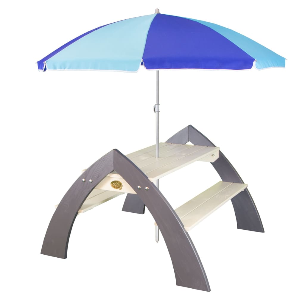 AXI Children Picnic Table Kylo with Parasol XL White and Grey
